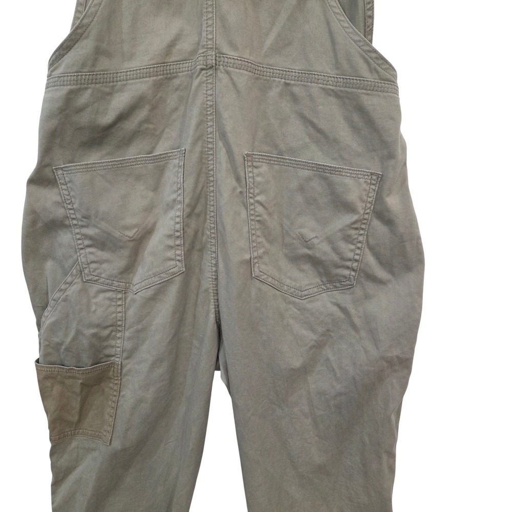 Hudson Womens Olive Green Bib Overalls S Skinny Cargo Gorpcore Made USA - Picture 8 of 16
